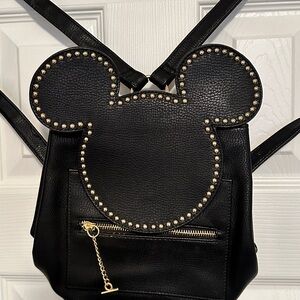 Danielle Nicole “Mickey Gold” Black Backpack with Gold Accents